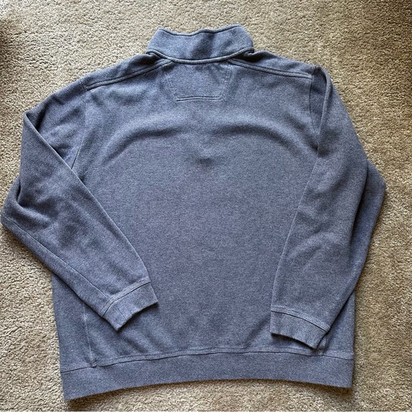 Tommy Bahama Tobago Bay Grey Quarter Zip Pullover Sweatshirt - Picture 5 of 6
